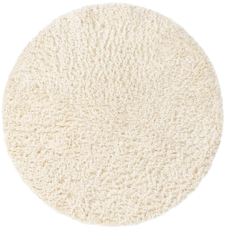 Pearl 6' 1 x 6' 1 Infinity Shag Round Area Rug Thick Soft Touch Fluffy & Plush Shaggy Pile 100% Polypropylene With Jute Backing Solid Color Minimalist Carpet for Sale at Rug Engine