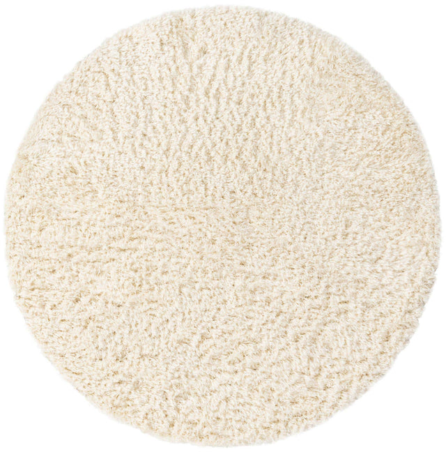Pearl 6' 1 x 6' 1 Infinity Shag Round Area Rug Thick Soft Touch Fluffy & Plush Shaggy Pile 100% Polypropylene With Jute Backing Solid Color Minimalist Carpet for Sale at Rug Engine