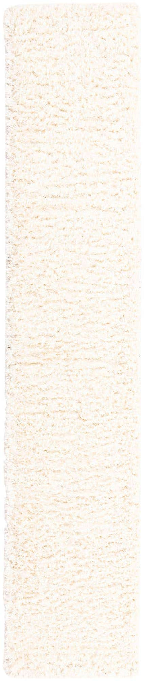 Pearl 2' 7 x 13' 1 Infinity Shag Runner Area Rug Thick Soft Touch Fluffy & Plush Shaggy Pile 100% Polypropylene With Jute Backing Solid Color Minimalist Carpet for Sale at Rug Engine