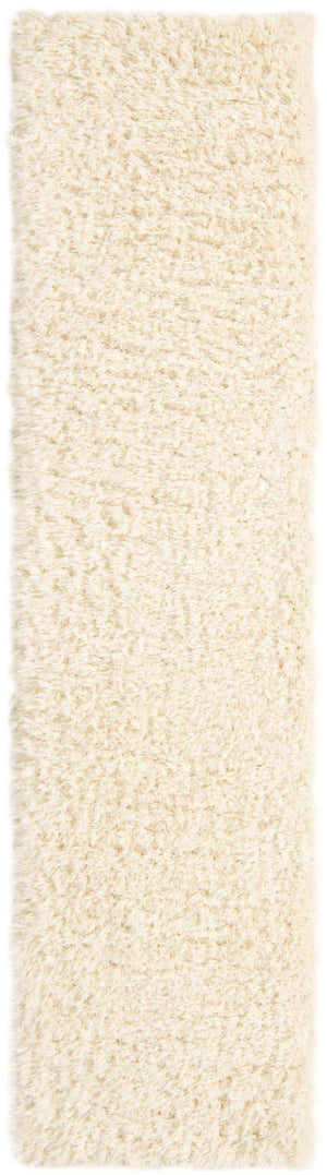 Pearl 2' 7 x 10' Infinity Shag Runner Area Rug Thick Soft Touch Fluffy & Plush Shaggy Pile 100% Polypropylene With Jute Backing Solid Color Minimalist Carpet for Sale at Rug Engine