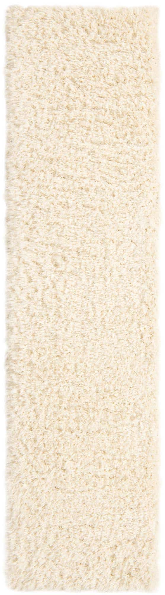 Pearl 2' 7 x 10' Infinity Shag Runner Area Rug Thick Soft Touch Fluffy & Plush Shaggy Pile 100% Polypropylene With Jute Backing Solid Color Minimalist Carpet for Sale at Rug Engine