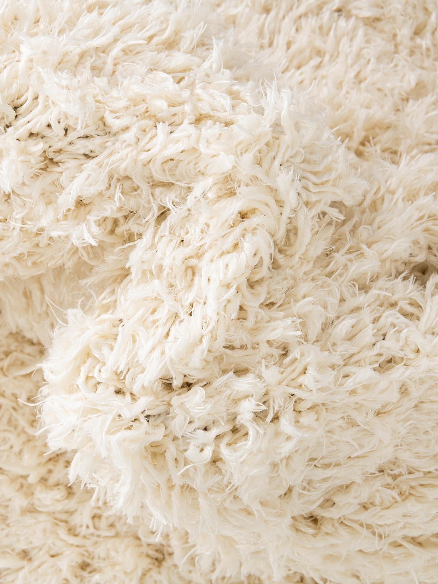 Pearl 2' x 6' 5 Infinity Shag Runner Area Rug Thick Soft Touch Fluffy & Plush Shaggy Pile 100% Polypropylene With Jute Backing Solid Color Minimalist Carpet for Sale at Rug Engine