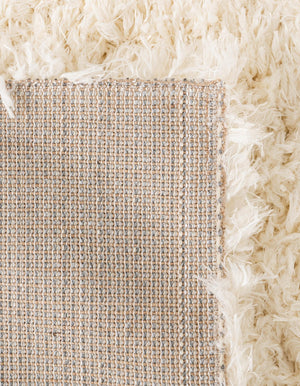 Pearl 2' 7 x 13' 1 Infinity Shag Runner Area Rug Thick Soft Touch Fluffy & Plush Shaggy Pile 100% Polypropylene With Jute Backing Solid Color Minimalist Carpet for Sale at Rug Engine