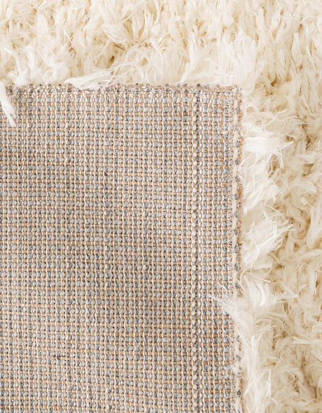 Pearl 2' 7 x 10' Infinity Shag Runner Area Rug Thick Soft Touch Fluffy & Plush Shaggy Pile 100% Polypropylene With Jute Backing Solid Color Minimalist Carpet for Sale at Rug Engine