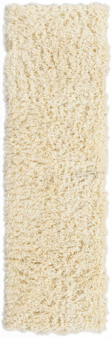 Pearl 2' x 6' 5 Infinity Shag Runner Area Rug Thick Soft Touch Fluffy & Plush Shaggy Pile 100% Polypropylene With Jute Backing Solid Color Minimalist Carpet for Sale at Rug Engine
