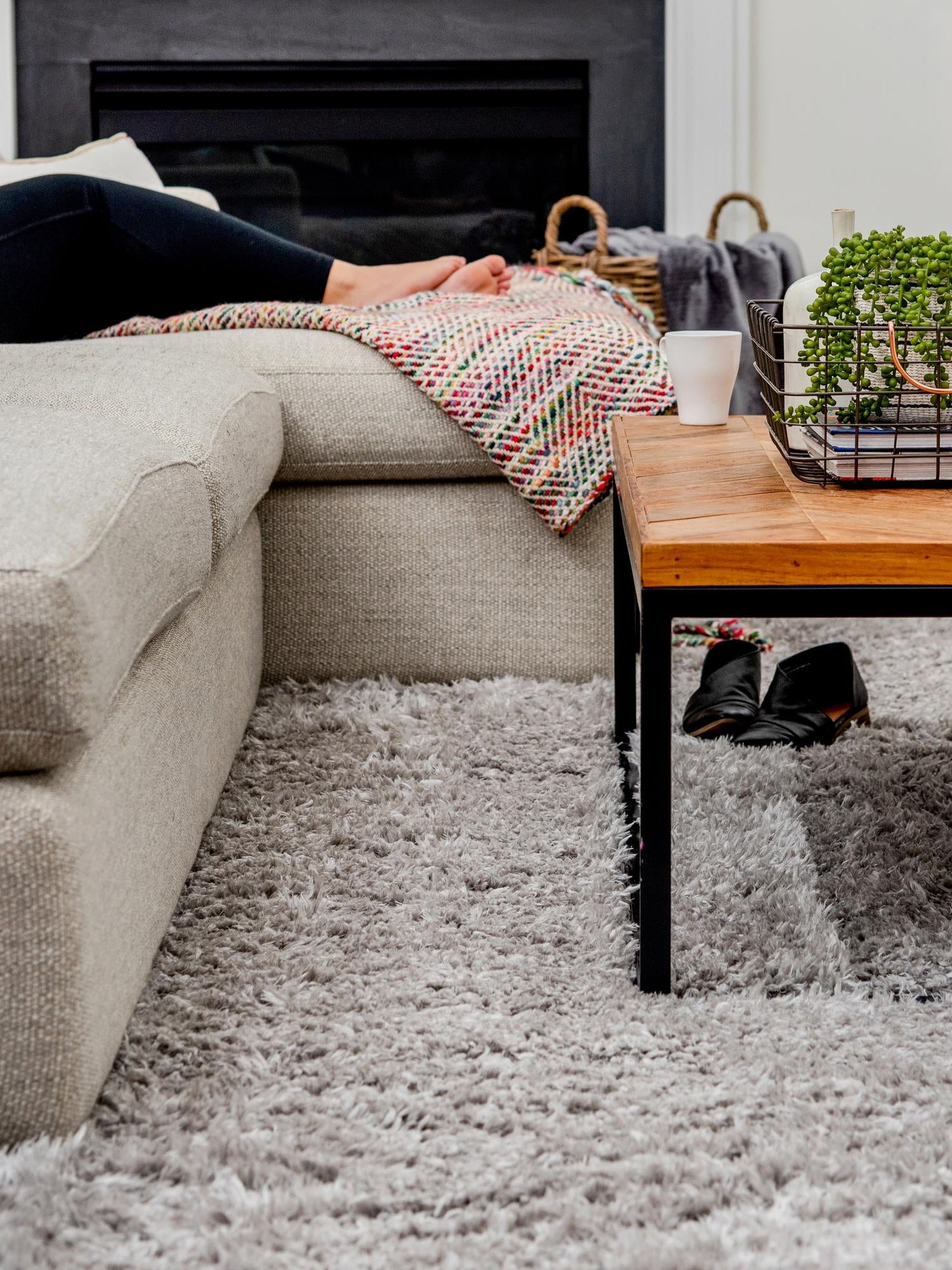 Ash 8' x 11' Infinity Shag Rectangle Area Rug Thick Soft Touch Fluffy & Plush Shaggy Pile 100% Polypropylene With Jute Backing Solid Color Minimalist Carpet for Sale at Rug Engine