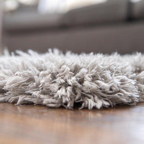 Ash 2' x 3' Infinity Shag Rectangle Area Rug Thick Soft Touch Fluffy & Plush Shaggy Pile 100% Polypropylene With Jute Backing Solid Color Minimalist Carpet for Sale at Rug Engine