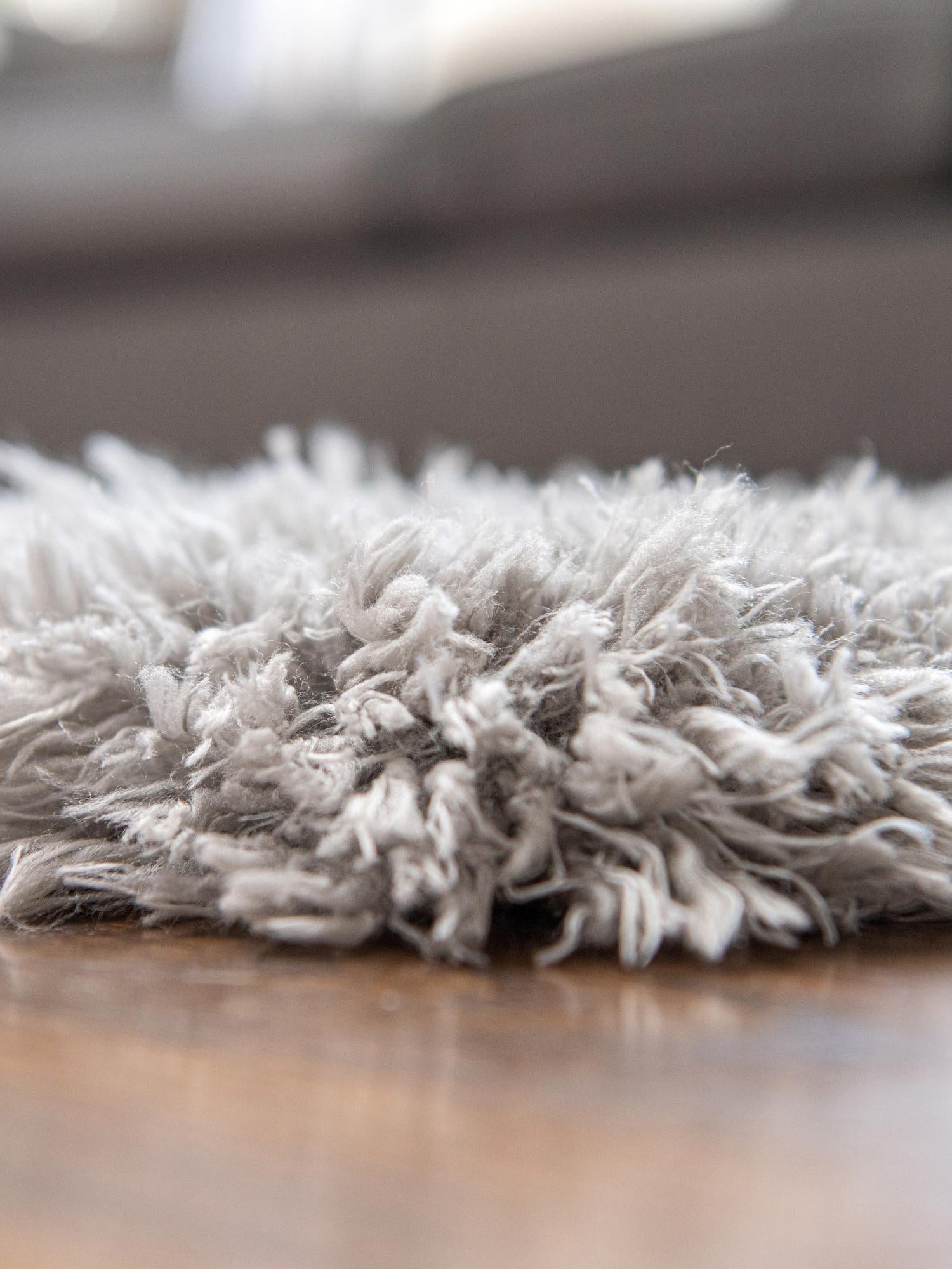 Ash 4' 1 x 6' 1 Infinity Shag Rectangle Area Rug Thick Soft Touch Fluffy & Plush Shaggy Pile 100% Polypropylene With Jute Backing Solid Color Minimalist Carpet for Sale at Rug Engine