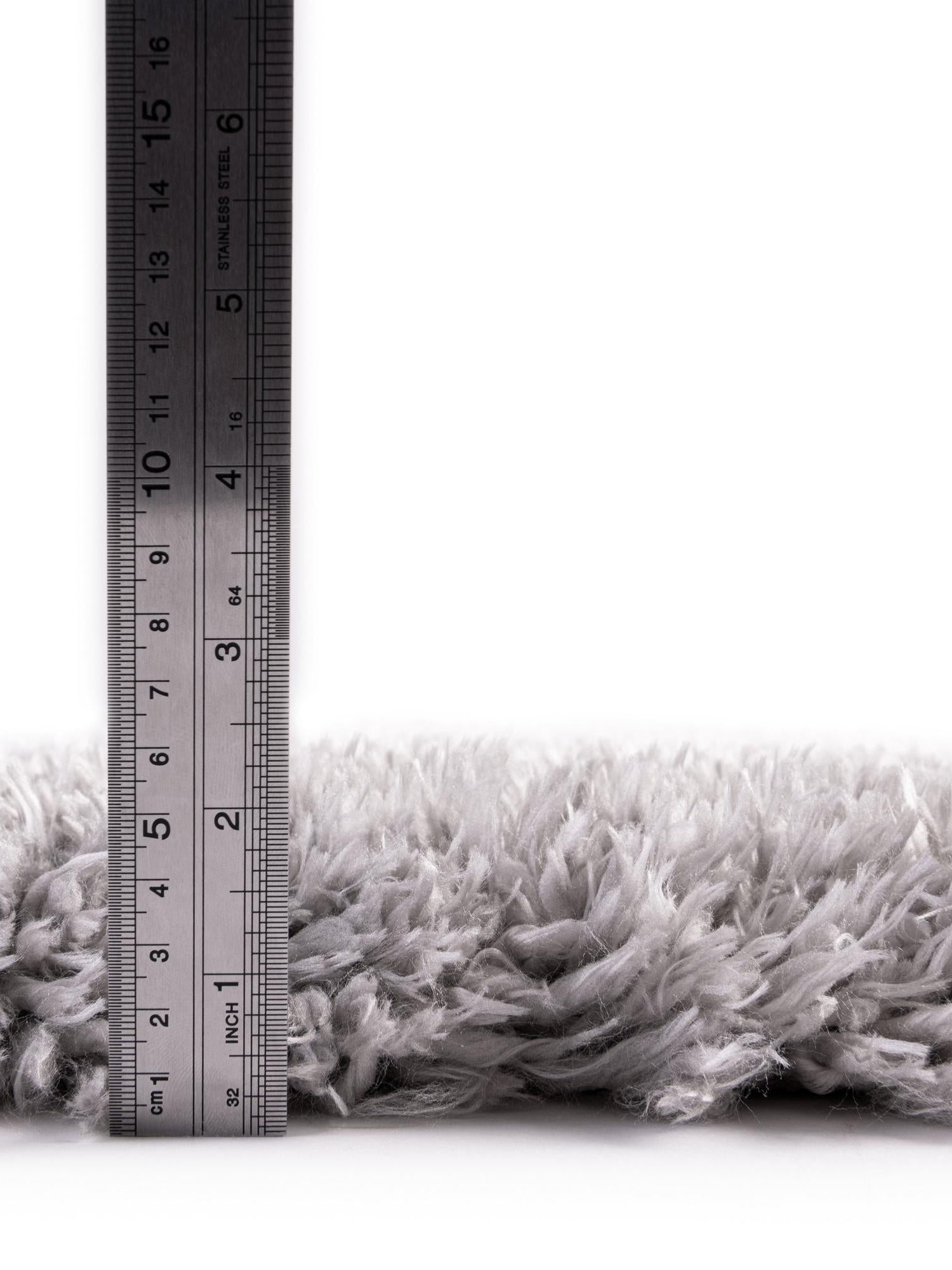 Ash 4' 1 x 6' 1 Infinity Shag Rectangle Area Rug Thick Soft Touch Fluffy & Plush Shaggy Pile 100% Polypropylene With Jute Backing Solid Color Minimalist Carpet for Sale at Rug Engine