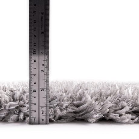 Ash 8' x 10' Infinity Shag Rectangle Area Rug Thick Soft Touch Fluffy & Plush Shaggy Pile 100% Polypropylene With Jute Backing Solid Color Minimalist Carpet for Sale at Rug Engine