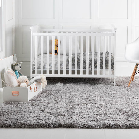 Ash 8' x 8' Infinity Shag Square Area Rug Thick Soft Touch Fluffy & Plush Shaggy Pile 100% Polypropylene With Jute Backing Solid Color Minimalist Carpet for Sale at Rug Engine
