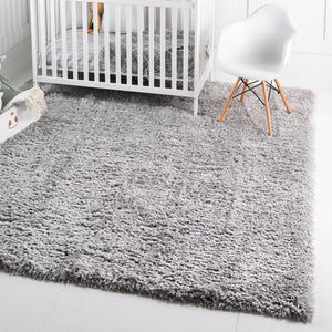 Ash 8' x 8' Infinity Shag Square Area Rug Thick Soft Touch Fluffy & Plush Shaggy Pile 100% Polypropylene With Jute Backing Solid Color Minimalist Carpet for Sale at Rug Engine