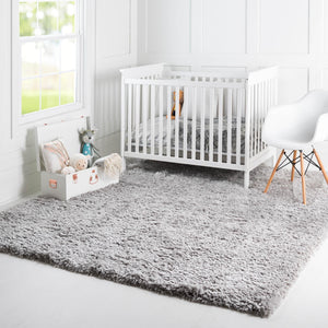 Ash 8' x 8' Infinity Shag Square Area Rug Thick Soft Touch Fluffy & Plush Shaggy Pile 100% Polypropylene With Jute Backing Solid Color Minimalist Carpet for Sale at Rug Engine