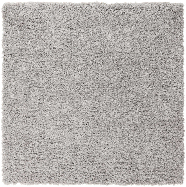 Ash 8' x 8' Infinity Shag Square Area Rug Thick Soft Touch Fluffy & Plush Shaggy Pile 100% Polypropylene With Jute Backing Solid Color Minimalist Carpet for Sale at Rug Engine
