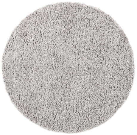 Ash 8' x 8' Infinity Shag Round Area Rug Thick Soft Touch Fluffy & Plush Shaggy Pile 100% Polypropylene With Jute Backing Solid Color Minimalist Carpet for Sale at Rug Engine