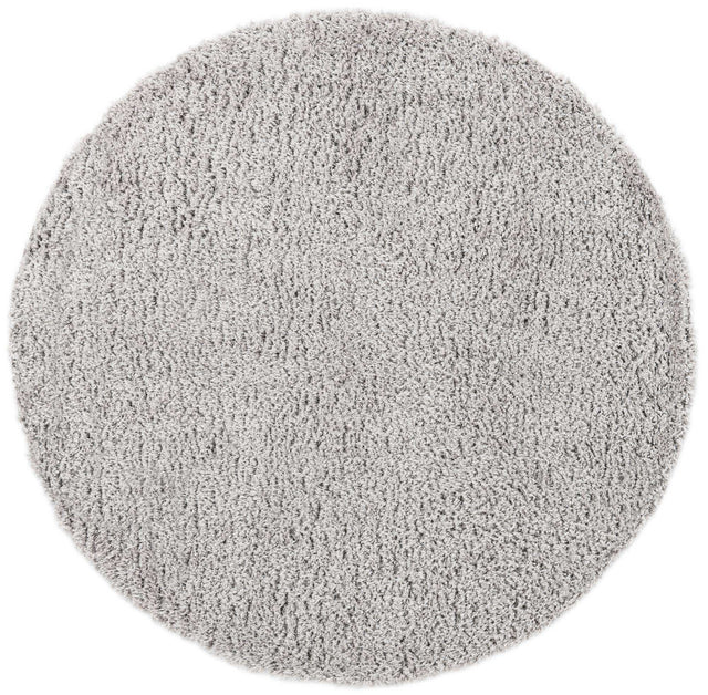 Ash 8' x 8' Infinity Shag Round Area Rug Thick Soft Touch Fluffy & Plush Shaggy Pile 100% Polypropylene With Jute Backing Solid Color Minimalist Carpet for Sale at Rug Engine