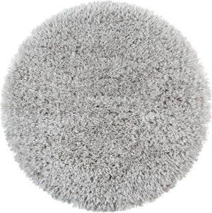 Ash 3' 3 x 3' 3 Infinity Shag Round Area Rug Thick Soft Touch Fluffy & Plush Shaggy Pile 100% Polypropylene With Jute Backing Solid Color Minimalist Carpet for Sale at Rug Engine