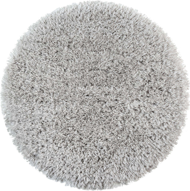 Ash 3' 3 x 3' 3 Infinity Shag Round Area Rug Thick Soft Touch Fluffy & Plush Shaggy Pile 100% Polypropylene With Jute Backing Solid Color Minimalist Carpet for Sale at Rug Engine