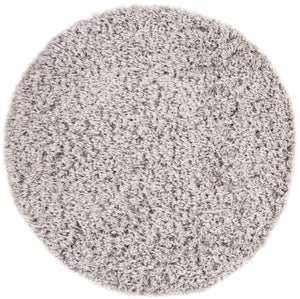 Ash 4' 1 x 4' 1 Infinity Shag Round Area Rug Thick Soft Touch Fluffy & Plush Shaggy Pile 100% Polypropylene With Jute Backing Solid Color Minimalist Carpet for Sale at Rug Engine