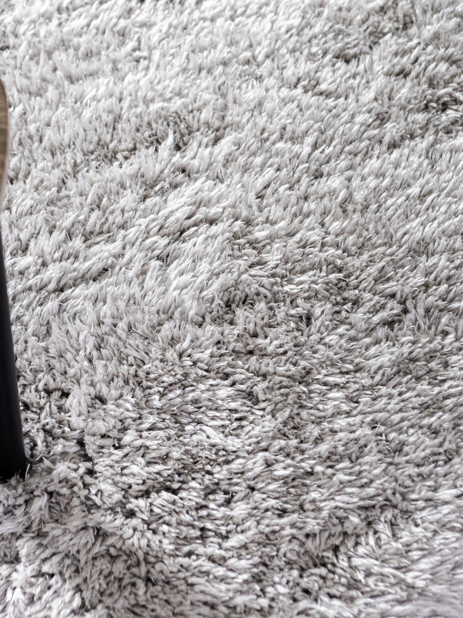 Ash 6' 1 x 6' 1 Infinity Shag Round Area Rug Thick Soft Touch Fluffy & Plush Shaggy Pile 100% Polypropylene With Jute Backing Solid Color Minimalist Carpet for Sale at Rug Engine