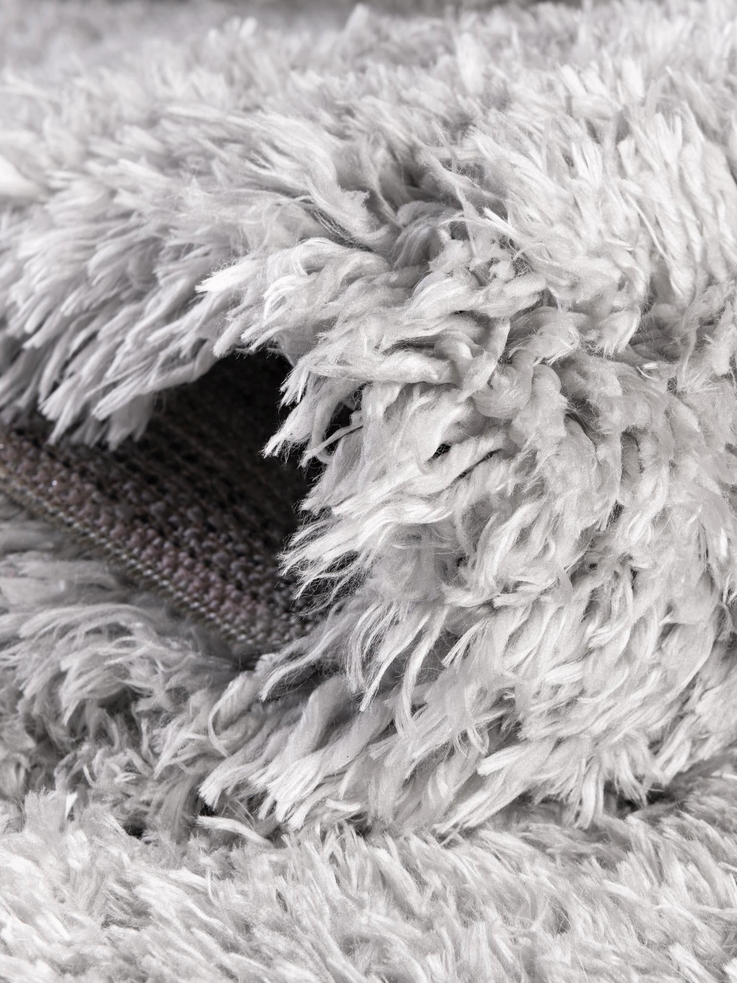 Ash 6' 1 x 6' 1 Infinity Shag Round Area Rug Thick Soft Touch Fluffy & Plush Shaggy Pile 100% Polypropylene With Jute Backing Solid Color Minimalist Carpet for Sale at Rug Engine