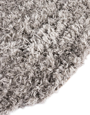 Ash 8' x 8' Infinity Shag Round Area Rug Thick Soft Touch Fluffy & Plush Shaggy Pile 100% Polypropylene With Jute Backing Solid Color Minimalist Carpet for Sale at Rug Engine