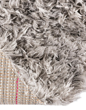 Ash 8' x 8' Infinity Shag Round Area Rug Thick Soft Touch Fluffy & Plush Shaggy Pile 100% Polypropylene With Jute Backing Solid Color Minimalist Carpet for Sale at Rug Engine