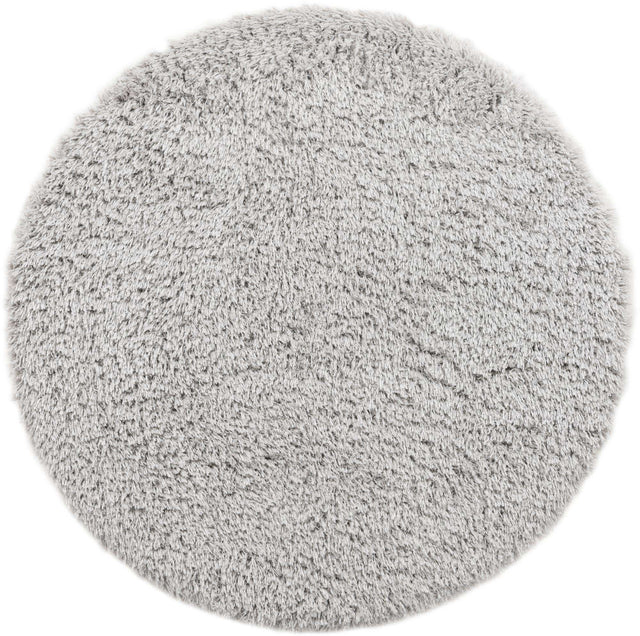 Ash 6' 1 x 6' 1 Infinity Shag Round Area Rug Thick Soft Touch Fluffy & Plush Shaggy Pile 100% Polypropylene With Jute Backing Solid Color Minimalist Carpet for Sale at Rug Engine