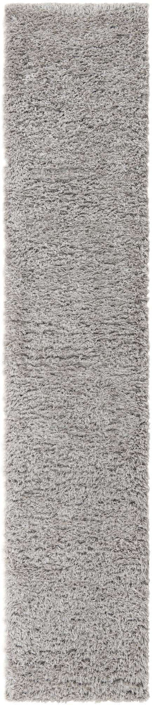 Ash 2' 7 x 13' 1 Infinity Shag Runner Area Rug Thick Soft Touch Fluffy & Plush Shaggy Pile 100% Polypropylene With Jute Backing Solid Color Minimalist Carpet for Sale at Rug Engine