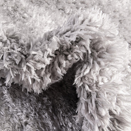 Ash 2' x 6' 5 Infinity Shag Runner Area Rug Thick Soft Touch Fluffy & Plush Shaggy Pile 100% Polypropylene With Jute Backing Solid Color Minimalist Carpet for Sale at Rug Engine