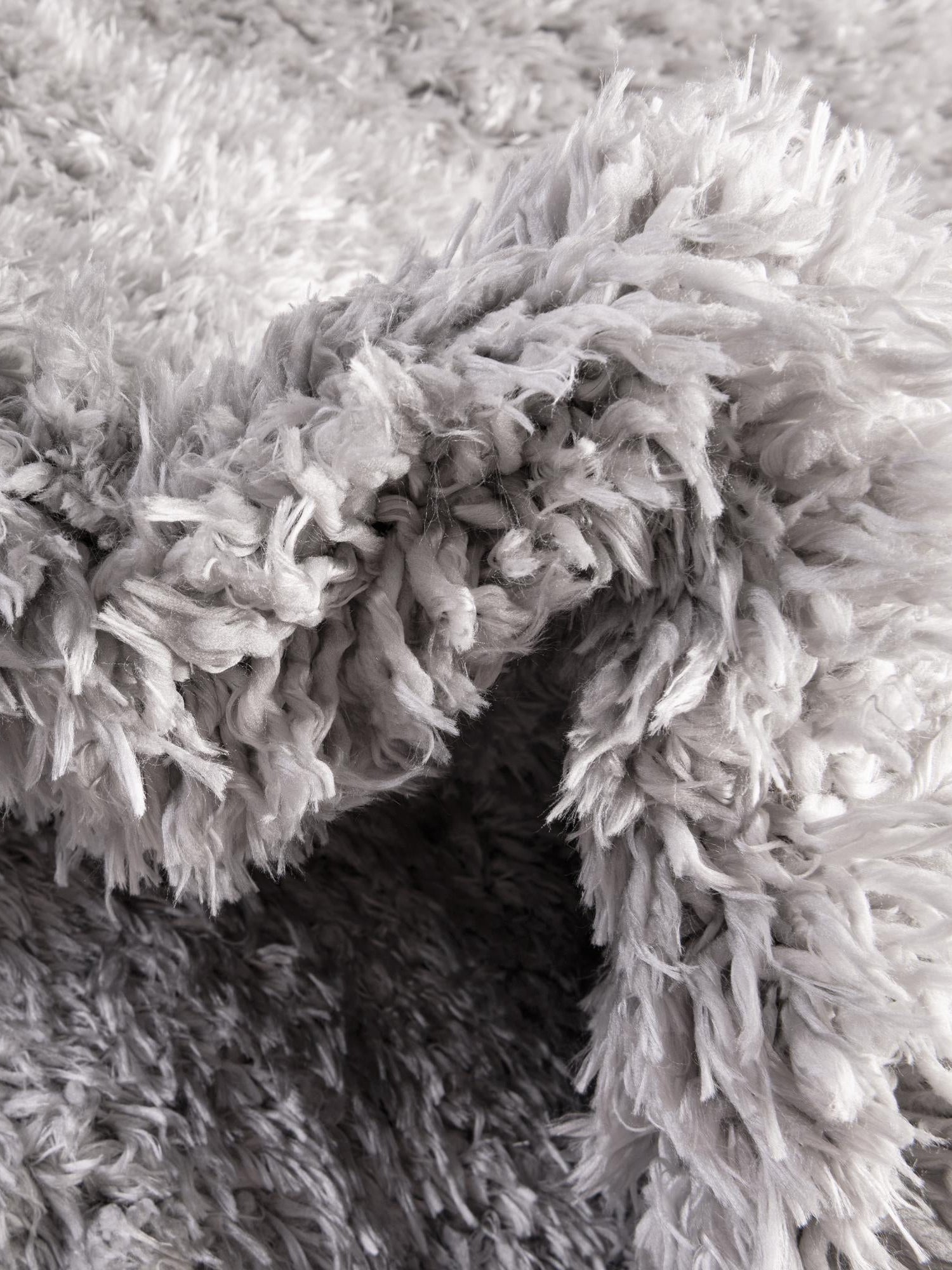 Ash 2' 7 x 10' Infinity Shag Runner Area Rug Thick Soft Touch Fluffy & Plush Shaggy Pile 100% Polypropylene With Jute Backing Solid Color Minimalist Carpet for Sale at Rug Engine