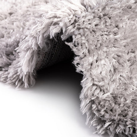 Ash 2' 7 x 10' Infinity Shag Runner Area Rug Thick Soft Touch Fluffy & Plush Shaggy Pile 100% Polypropylene With Jute Backing Solid Color Minimalist Carpet for Sale at Rug Engine