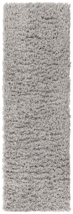 Ash 2' x 6' 5 Infinity Shag Runner Area Rug Thick Soft Touch Fluffy & Plush Shaggy Pile 100% Polypropylene With Jute Backing Solid Color Minimalist Carpet for Sale at Rug Engine