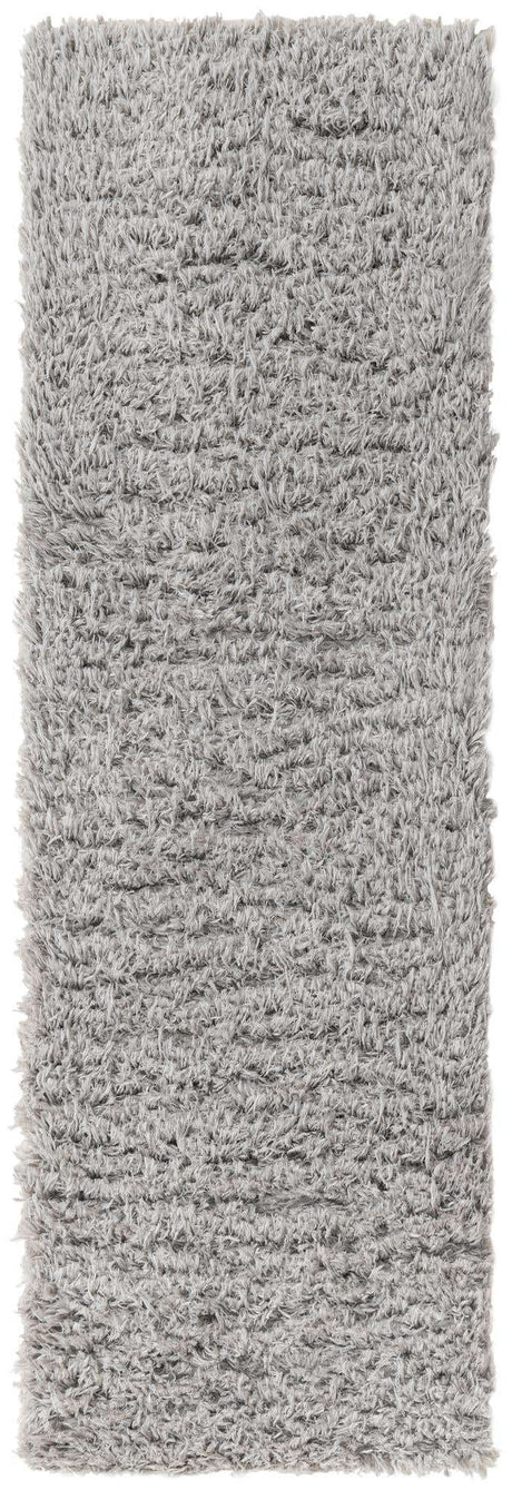 Ash 2' x 6' 5 Infinity Shag Runner Area Rug Thick Soft Touch Fluffy & Plush Shaggy Pile 100% Polypropylene With Jute Backing Solid Color Minimalist Carpet for Sale at Rug Engine