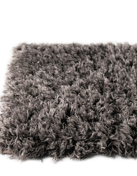 Smoke 4' 1 x 6' 1 Infinity Shag Rectangle Area Rug Thick Soft Touch Fluffy & Plush Shaggy Pile 100% Polypropylene With Jute Backing Solid Color Minimalist Carpet for Sale at Rug Engine