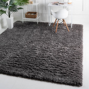Smoke 8' x 8' Infinity Shag Square Area Rug Thick Soft Touch Fluffy & Plush Shaggy Pile 100% Polypropylene With Jute Backing Solid Color Minimalist Carpet for Sale at Rug Engine