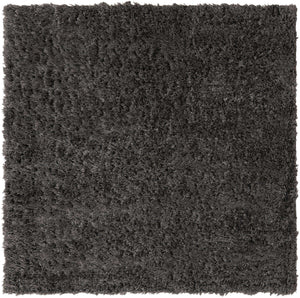 Smoke 8' x 8' Infinity Shag Square Area Rug Thick Soft Touch Fluffy & Plush Shaggy Pile 100% Polypropylene With Jute Backing Solid Color Minimalist Carpet for Sale at Rug Engine