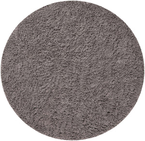 Smoke 8' x 8' Infinity Shag Round Area Rug Thick Soft Touch Fluffy & Plush Shaggy Pile 100% Polypropylene With Jute Backing Solid Color Minimalist Carpet for Sale at Rug Engine