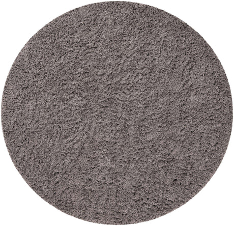 Smoke 8' x 8' Infinity Shag Round Area Rug Thick Soft Touch Fluffy & Plush Shaggy Pile 100% Polypropylene With Jute Backing Solid Color Minimalist Carpet for Sale at Rug Engine