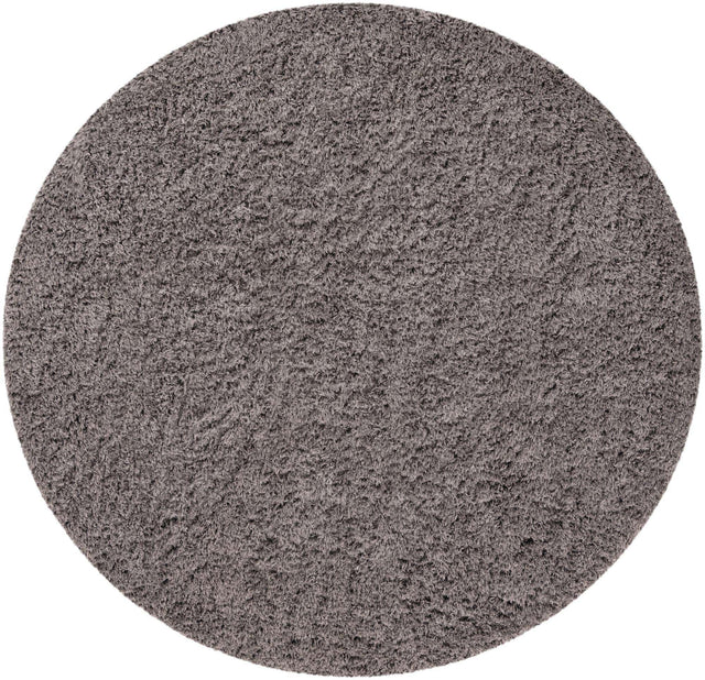 Smoke 8' x 8' Infinity Shag Round Area Rug Thick Soft Touch Fluffy & Plush Shaggy Pile 100% Polypropylene With Jute Backing Solid Color Minimalist Carpet for Sale at Rug Engine