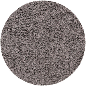 Smoke 4' 1 x 4' 1 Infinity Shag Round Area Rug Thick Soft Touch Fluffy & Plush Shaggy Pile 100% Polypropylene With Jute Backing Solid Color Minimalist Carpet for Sale at Rug Engine