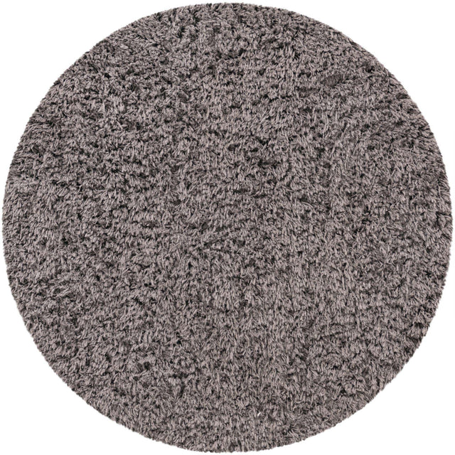 Smoke 4' 1 x 4' 1 Infinity Shag Round Area Rug Thick Soft Touch Fluffy & Plush Shaggy Pile 100% Polypropylene With Jute Backing Solid Color Minimalist Carpet for Sale at Rug Engine