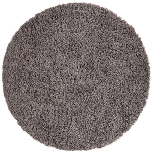 Smoke 6' 7 x 6' 7 Infinity Shag Round Area Rug Thick Soft Touch Fluffy & Plush Shaggy Pile 100% Polypropylene With Jute Backing Solid Color Minimalist Carpet for Sale at Rug Engine