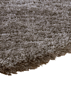 Smoke 6' 7 x 6' 7 Infinity Shag Round Area Rug Thick Soft Touch Fluffy & Plush Shaggy Pile 100% Polypropylene With Jute Backing Solid Color Minimalist Carpet for Sale at Rug Engine
