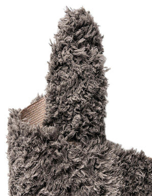 Smoke 6' 7 x 6' 7 Infinity Shag Round Area Rug Thick Soft Touch Fluffy & Plush Shaggy Pile 100% Polypropylene With Jute Backing Solid Color Minimalist Carpet for Sale at Rug Engine