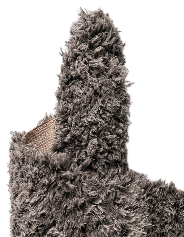 Smoke 6' 7 x 6' 7 Infinity Shag Round Area Rug Thick Soft Touch Fluffy & Plush Shaggy Pile 100% Polypropylene With Jute Backing Solid Color Minimalist Carpet for Sale at Rug Engine