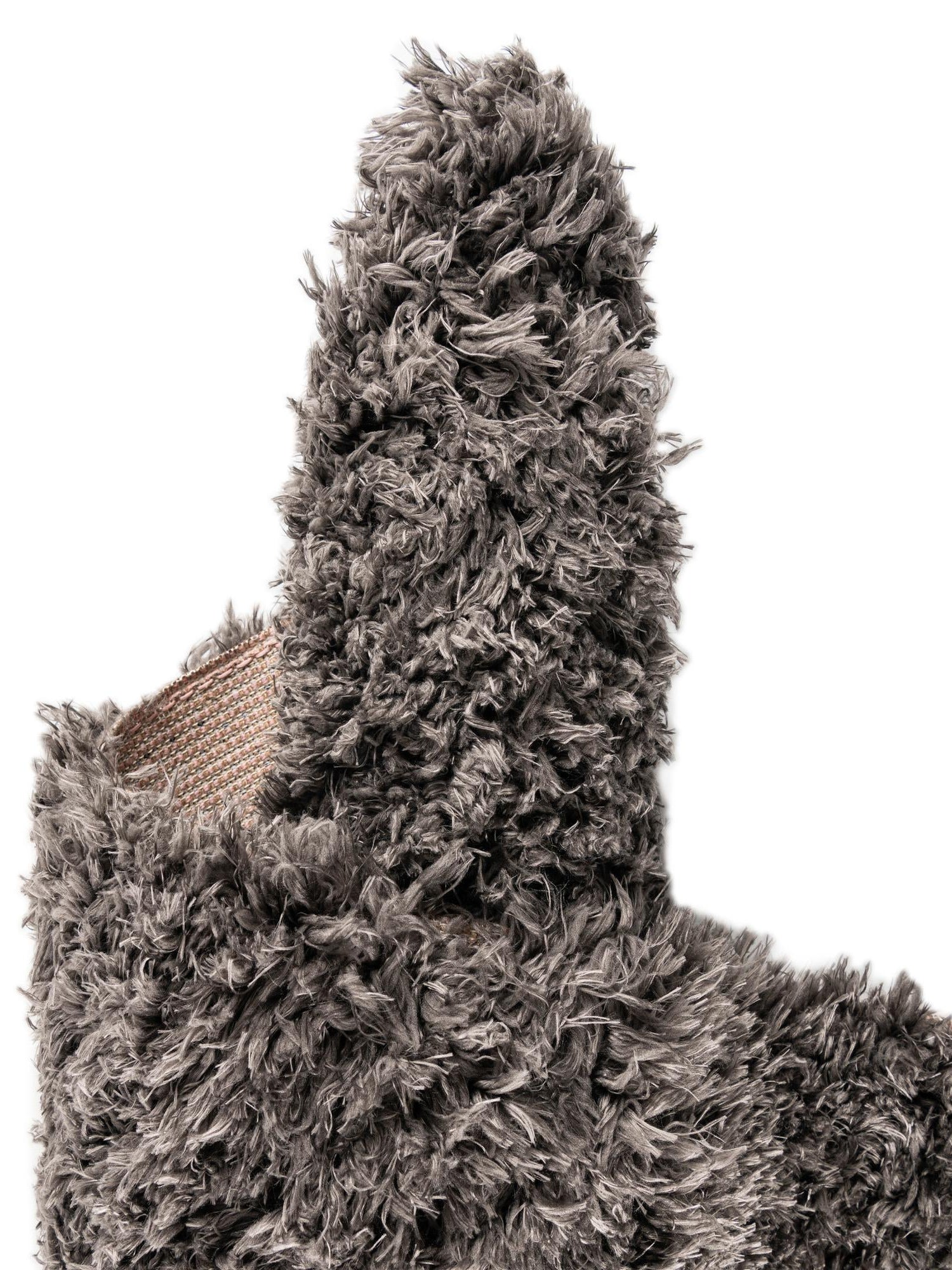 Smoke 8' x 8' Infinity Shag Round Area Rug Thick Soft Touch Fluffy & Plush Shaggy Pile 100% Polypropylene With Jute Backing Solid Color Minimalist Carpet for Sale at Rug Engine