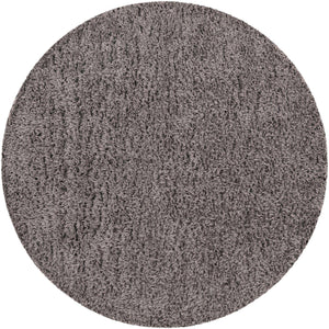 Smoke 6' 1 x 6' 1 Infinity Shag Round Area Rug Thick Soft Touch Fluffy & Plush Shaggy Pile 100% Polypropylene With Jute Backing Solid Color Minimalist Carpet for Sale at Rug Engine