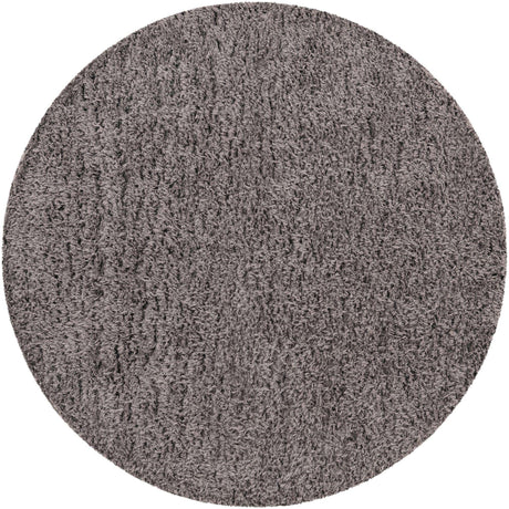 Smoke 6' 1 x 6' 1 Infinity Shag Round Area Rug Thick Soft Touch Fluffy & Plush Shaggy Pile 100% Polypropylene With Jute Backing Solid Color Minimalist Carpet for Sale at Rug Engine