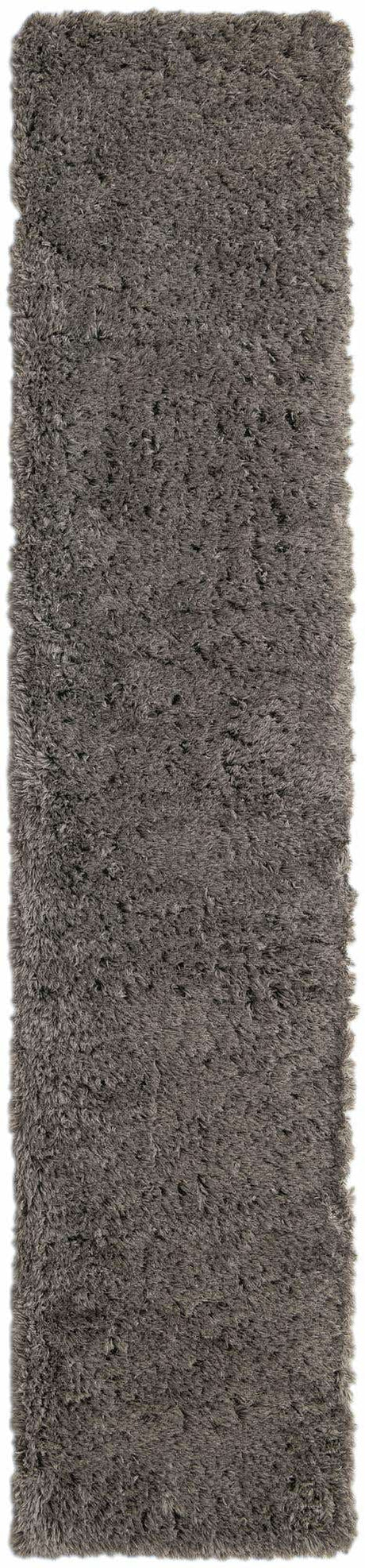Smoke 2' 7 x 13' 1 Infinity Shag Runner Area Rug Thick Soft Touch Fluffy & Plush Shaggy Pile 100% Polypropylene With Jute Backing Solid Color Minimalist Carpet for Sale at Rug Engine